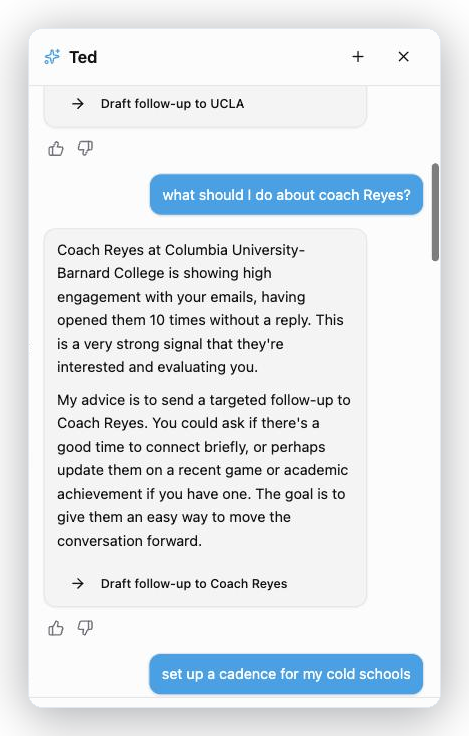 Ask Ted anything — 'What should I do about Coach Reyes?'